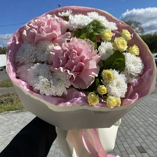 Букет сборный с французской розой