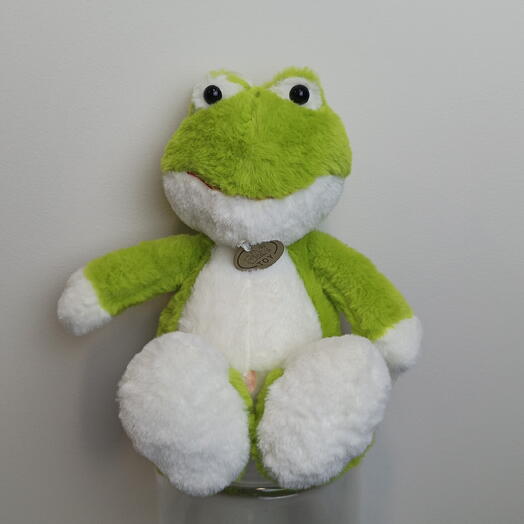 Мягкая игрушка зелёная лягушка💚