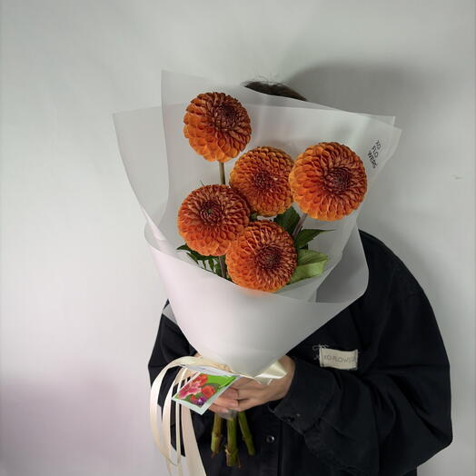 Букет «Монобукет из георгин» от XOFLOWERS