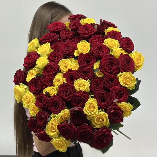 Букет из 59 роз (60 см)