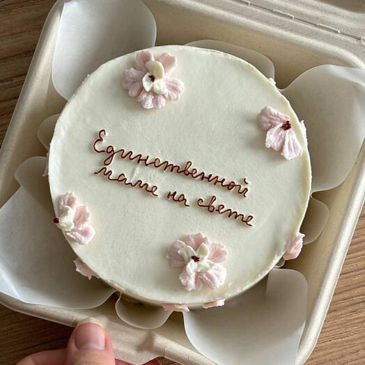бенто торт на день рождения, тортик на праздник, мини-торт маме с цветами