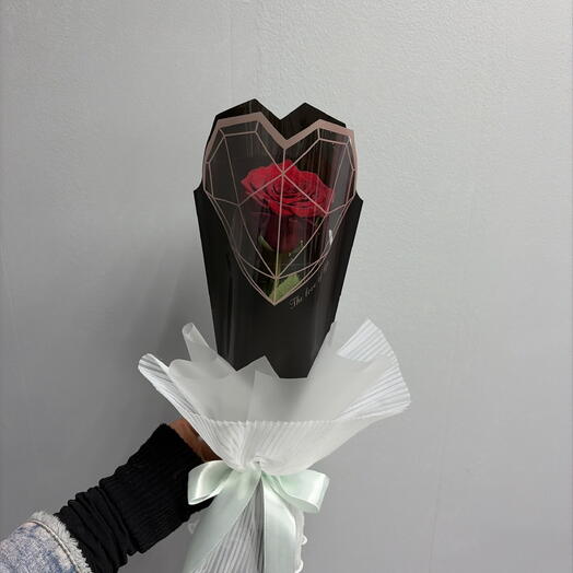 Букет из 1 красной розы 🌹