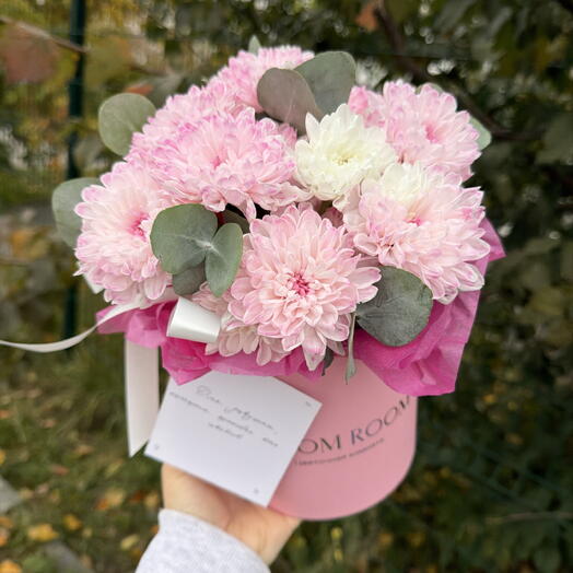 Красивая коробочка🌸 с хризантемой для любимой🌸