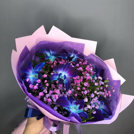 Сиреневое счастье 🤗 букет с космическими орхидеями