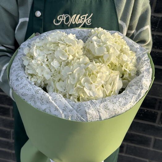 Букет из белых гортензий 💚