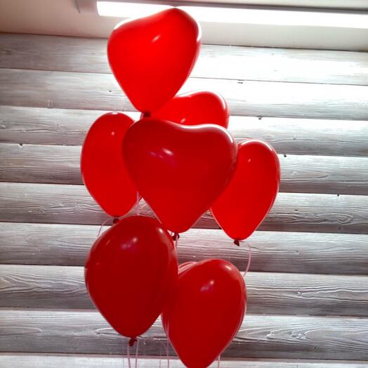 Семь шаров сердечком