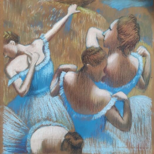 Копия картины "Голубые танцовщицы" Э.Дега 40*40 см