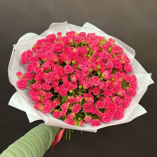 A large bouquet of bush roses