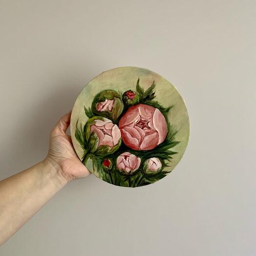 Pintura "Ramo de peonías"💗