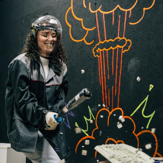 Разрушение в Комнате Ярости Устрой Дестрой по программе Бей посуду, я плачу