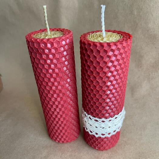 Conjunto de velas de cera