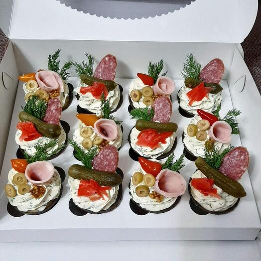 Закусочные капкейки (не сладкие)мужчине, папе, брату, свёкру, дяде, парню