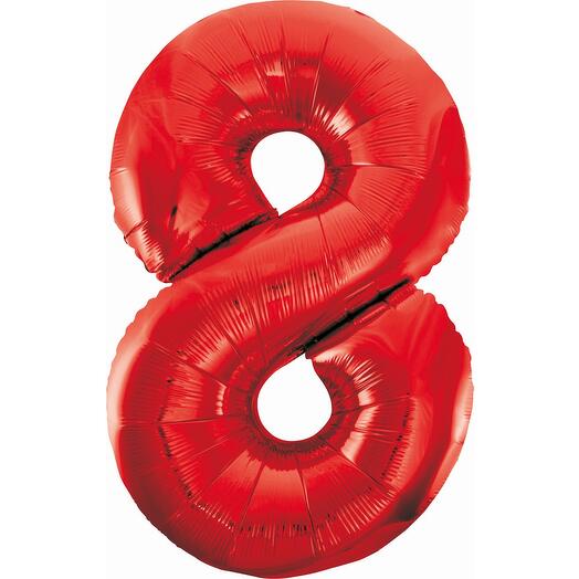 Шар фольгированный цифра "8"