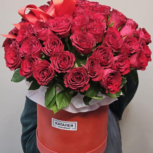 Red box with roses