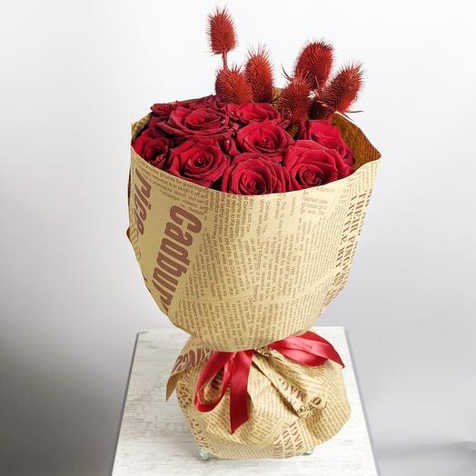 Roses with carduus