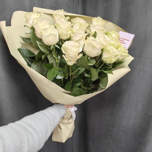 🤗😘💐 Белые розы Эквадор 17шт