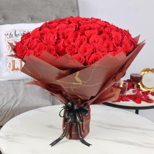 Love Memories 101 Red Roses Bouquet