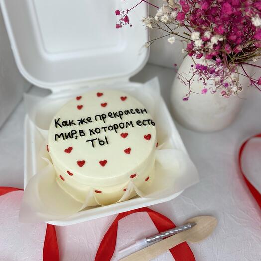 Бенто торт на 14 февраля день влюблённых любимой любовь