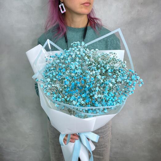 Ramo de gypsophila turquesa S