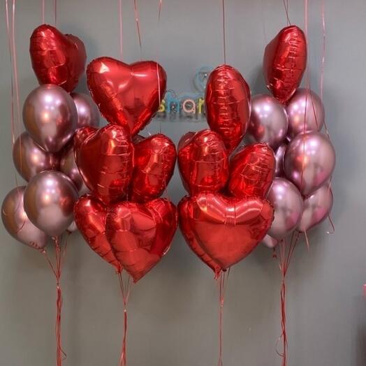 Helium balloons set of 4 fountains