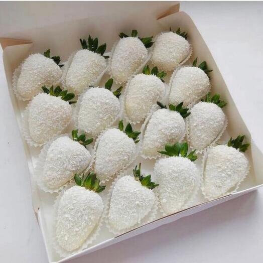 Fresas en chocolate blanco belga