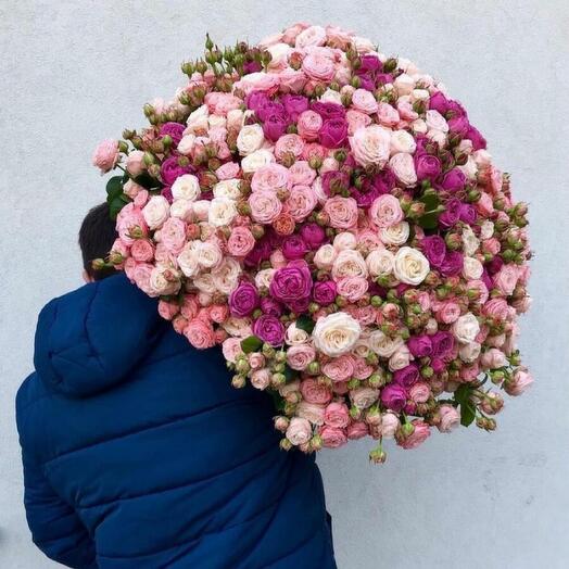 75 кустовых пионовидных роз