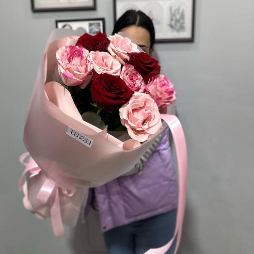 Букет сортовых роз микс 🌹