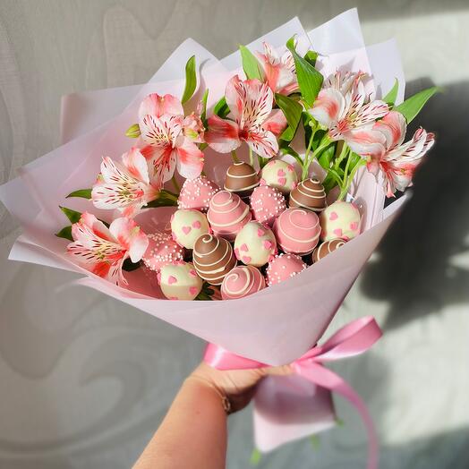 Ramo con alstroemeria