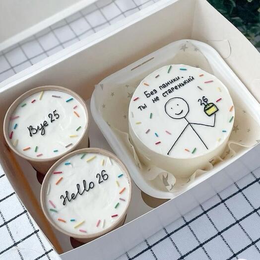 Сладкий набор «без паники» бенто + капкейки