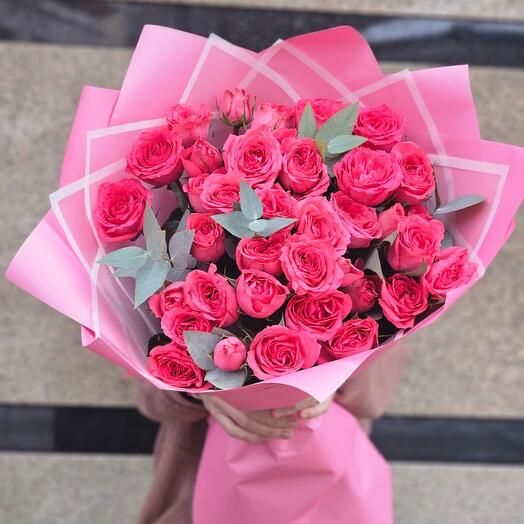Букет кустовых роз💗