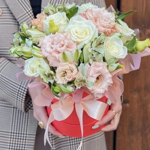 Flowerbox - Rosa e eustoma