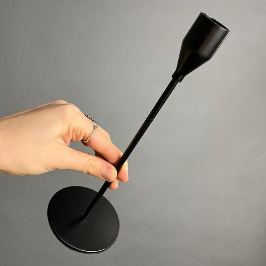 Подсвечник чёрный металлический