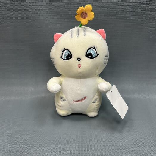 Мягкая игрушка котик белый