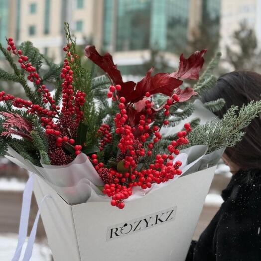 Букет зимний банч в переноске