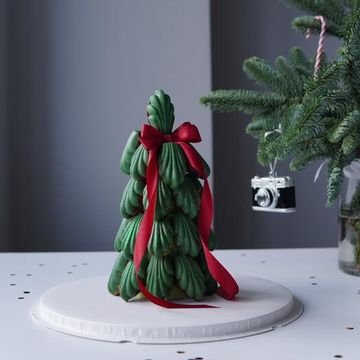 Новогодняя Елка из мадлен, подарок к новому году, на корпоратив, коллегам, украшение праздничного стола