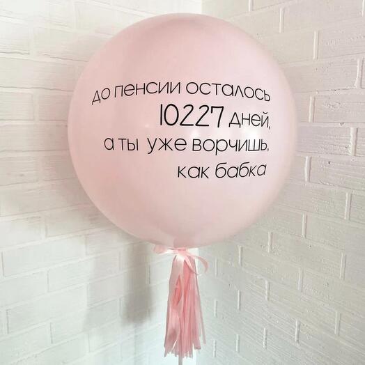 Шар 22"/65 см «Нежно-розовый» Ворчишь как бабка