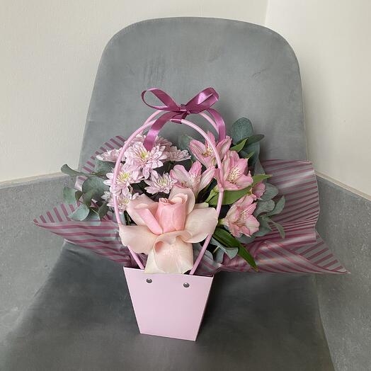 Bolso Floral rosa pastel