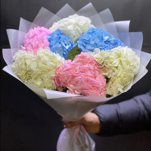 Bouquet of mixed hydrangeas
