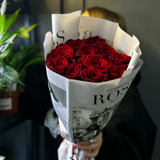 Ramo de 11 rosas rojas
