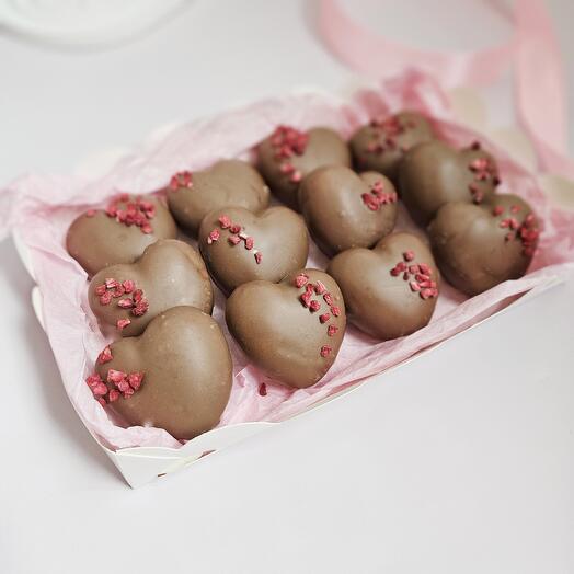 Зефир сердца в шоколаде в подарок любимым