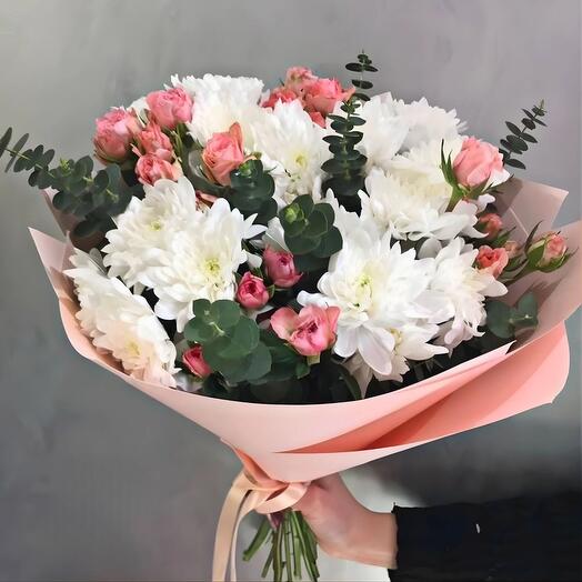 Букет "Рассвет" + Открытка