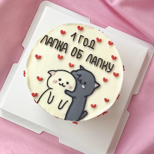 Wow Bento cake 1 year old paw on paw, love