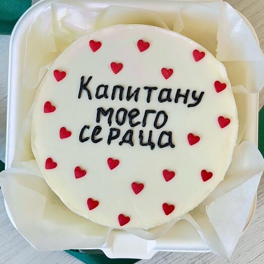 Бенто-торт на 14 февраля,влюблённым, парню,мужу,на день рождения «Капитану моего сердца»
