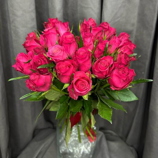 Ramo de 25 rosas de color jugoso