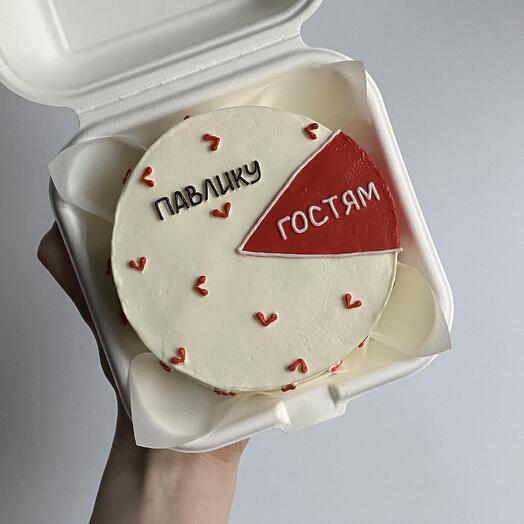 Бенто-торт кусочек торта, остальное имениннику