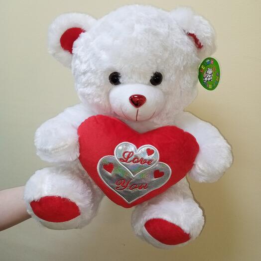 Мишка плюшевый с сердцем Love