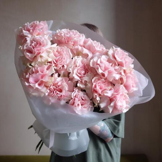 Букет из французских роз Pink Mondial