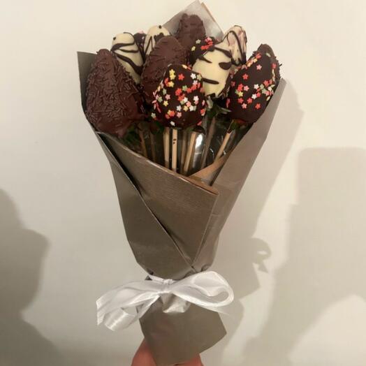 Ramo de fresas con chocolate