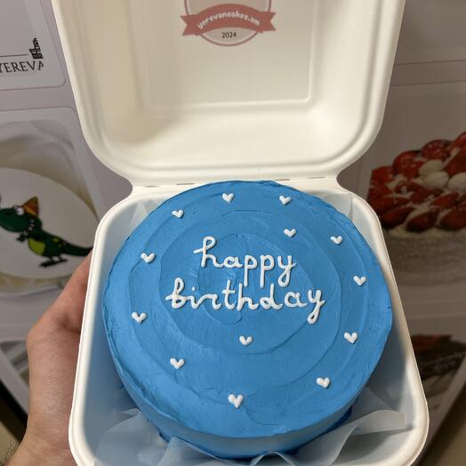 Бенто торт «Голубой»