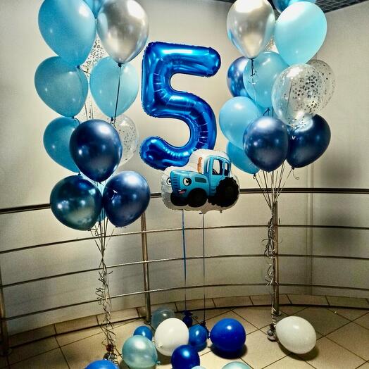 Шары мальчику 5 лет Синий трактор